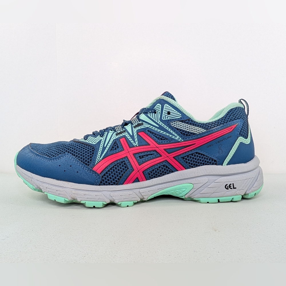 Asics Gel Venture 8 Trail Running Shoes Womens Size 9 Sneakers Colorful 1012B230